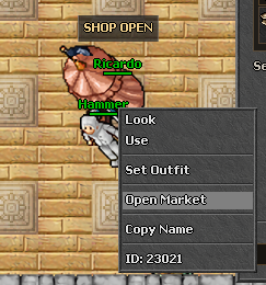 Open Market option in the character context menu